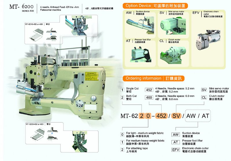 4-NEEDLE,6-THREAD FEED-OFF-THE-ARM FLATSEAMER MACHINE