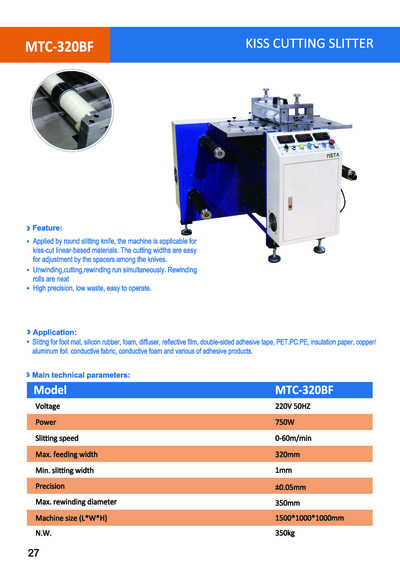 KISS CUTTING SLITTER, MTC-320BF