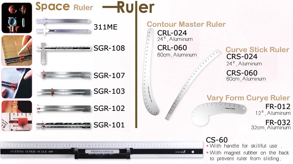 24 Aluminum Ruler w/ Handle at