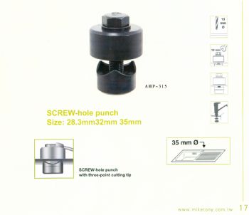 screw-hole punch